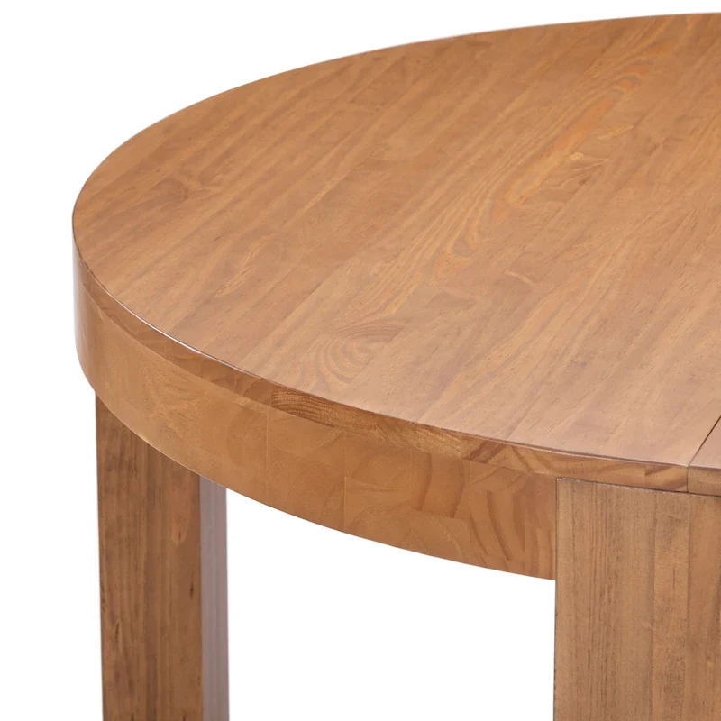 Plank and Beam Contour Solid Wood Round Dining Table - 47