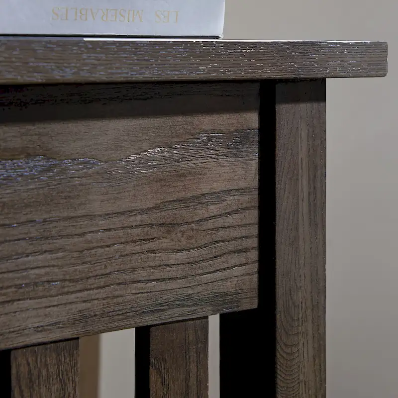 Impeccable Transitional 1 Drawer End Table
