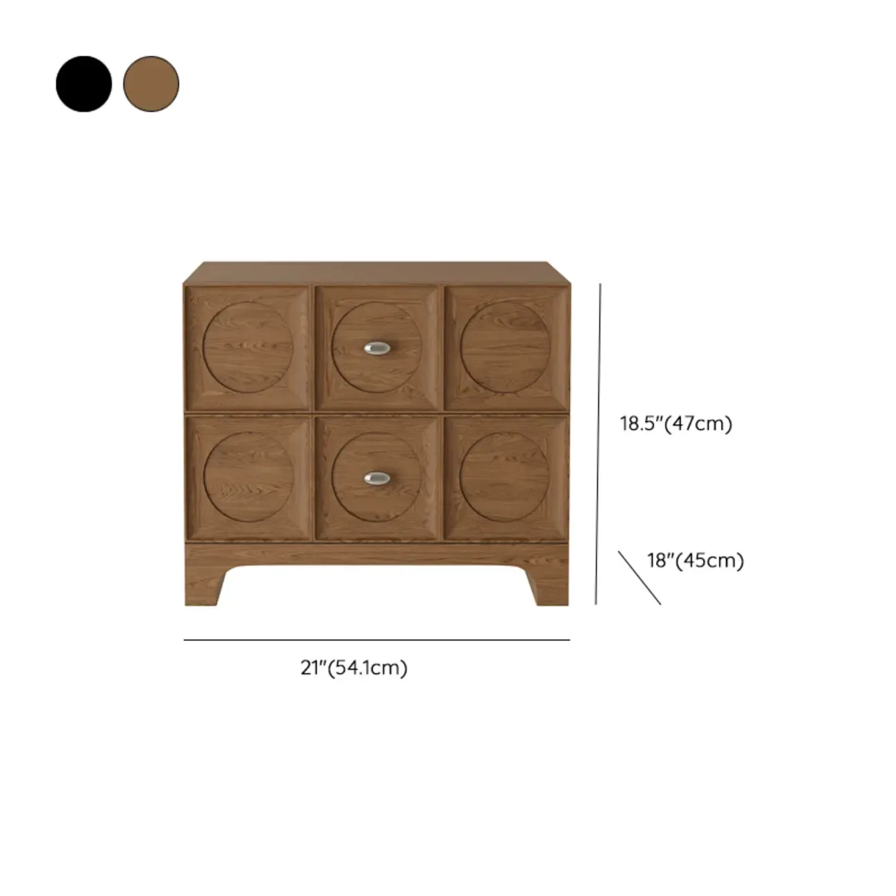 Modern Wooden Bedside Table with Stylish Drawers