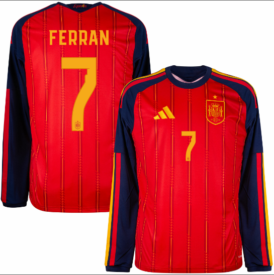 Spain Home Long sleeves Ferran 7 Jersey 2026-2027
