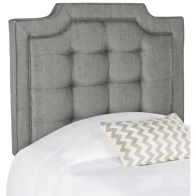 King Tufted Upholstered Headboard – Taupe, Hollywood Glam Style