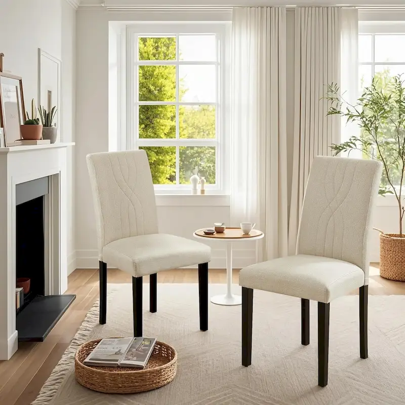 Upholstered Dining Chairs, Fabric Dining Room Kitchen Side Chair, Parson Dining Chairs