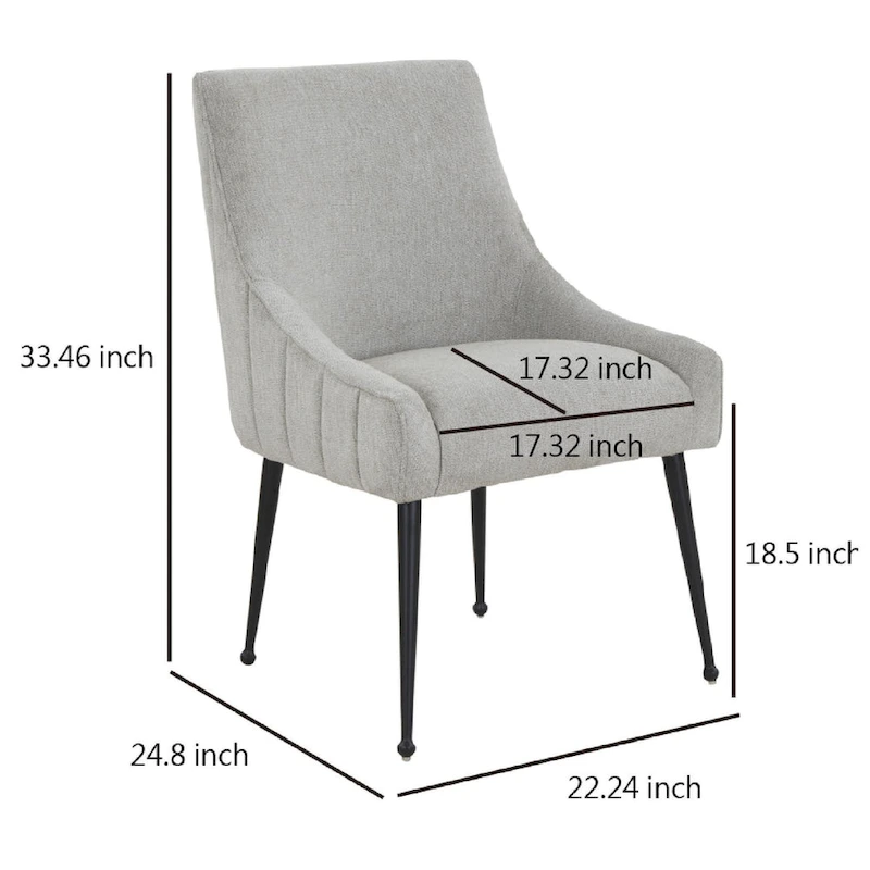 Irina Dining Chair Velvet Side Chair with Stainless Steel Leg