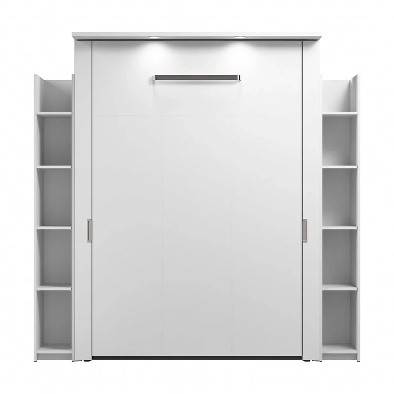 Lumina Full Murphy Bed with Shelves (81W) by Bestar