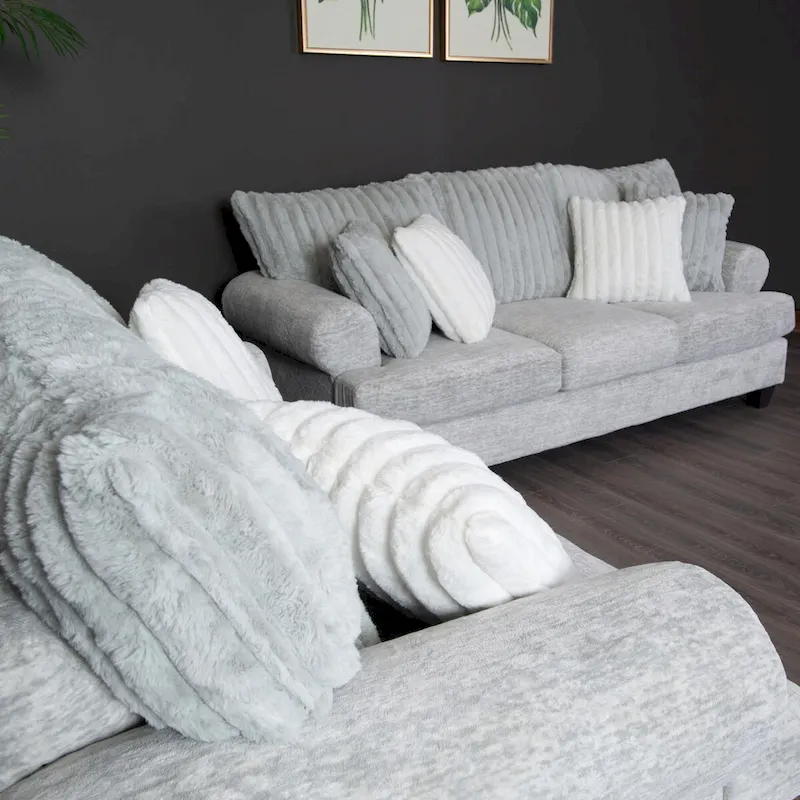 Roundhill Oasis 2-Piece Living Room Set, Sofa and Loveseat