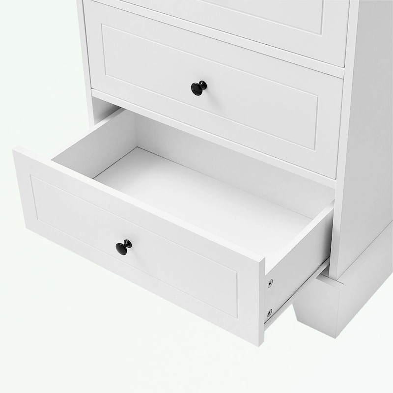Bathroom Storage Cabinet with 2 Doors and 4 Drawers