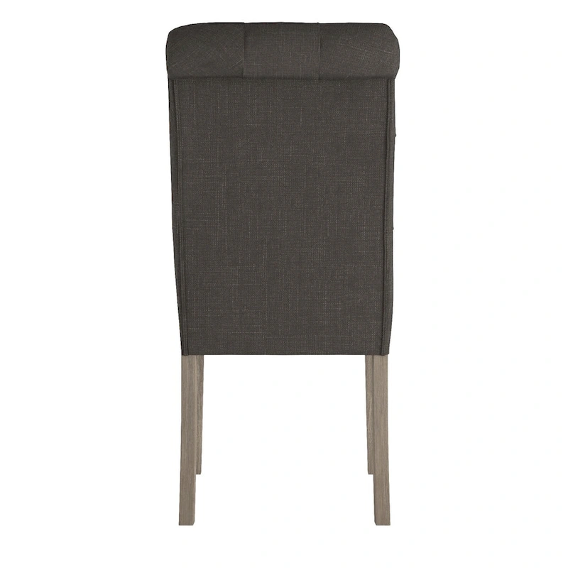 Benchwright Linen Tufted Dining Chair with Grey Finish Legs (Set of 2) by iNSPIRE Q Artisan