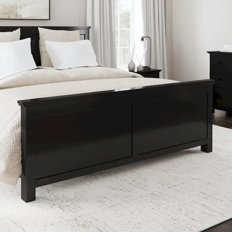 Oak Park Black Wood King Bed