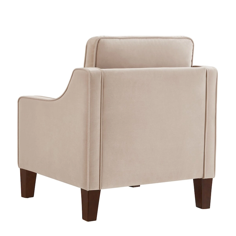 Armchair,Living Room Single Seat Sofa Chair with Wooden Legs,Upholstered Velvet Accent Chair