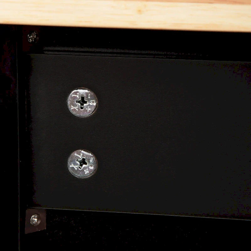 Mobile Kitchen Island Cart with Rubber Wood Top and 3 Drawers