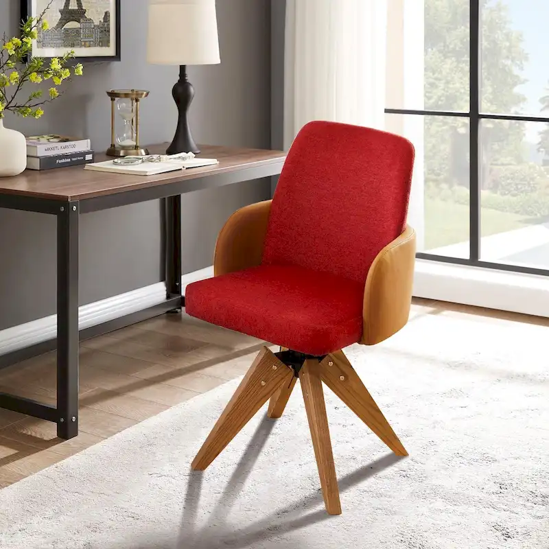 Art Leon Mid-century Modern Upholstered Home Office Desk Chair