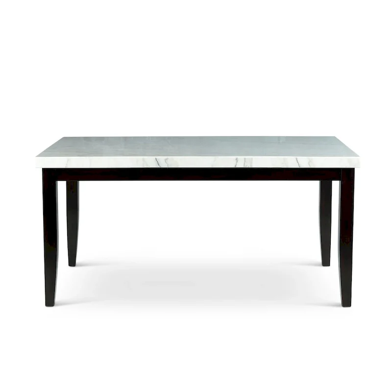 Steve Silver Winlock White Marble Dining Table