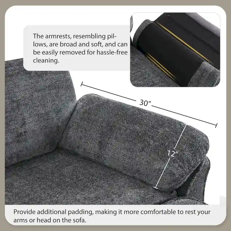 Combination Modular Convertible Sectional Sofa with Ottoman