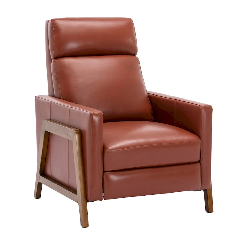 Top Grain Leather Push Back Recliner