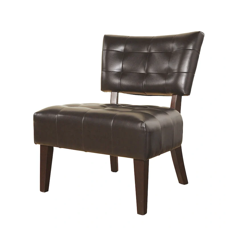 Brown / White / Ivory / Gray / Red / Black Tufted Accent Chair – Single
