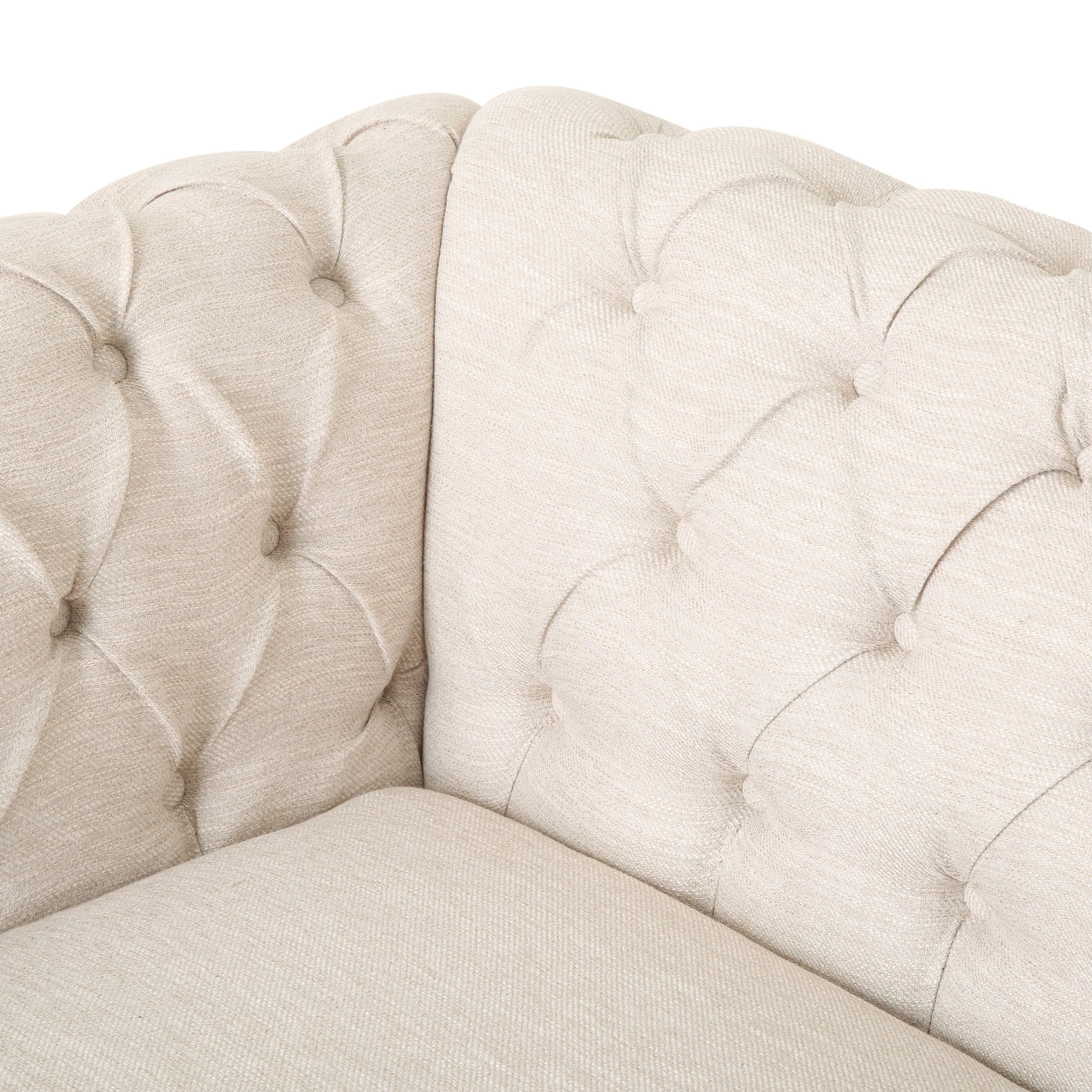 Tufted 7 Seater Sectional Sofa with Nailhead Trim - NH635413