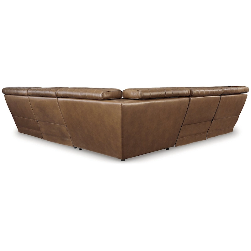 Signature Design by Ashley Temmpton Medium Brown 5-Piece Power Reclining Sectional - 110W x 110D x 34H