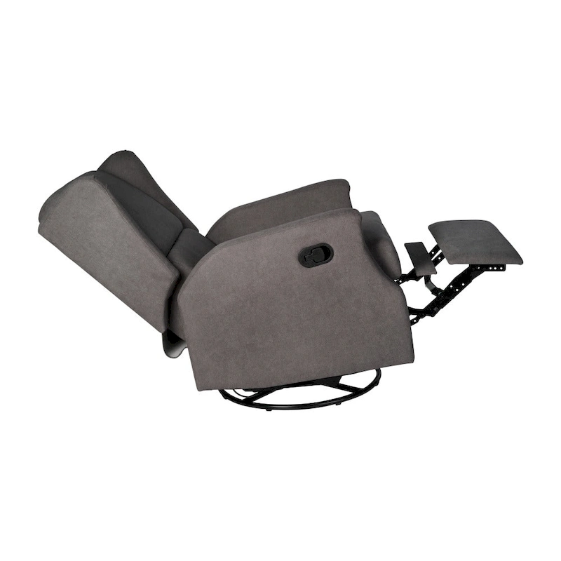 Wingback Manual Rocking Glider Recliner Chair with 360 Swivel