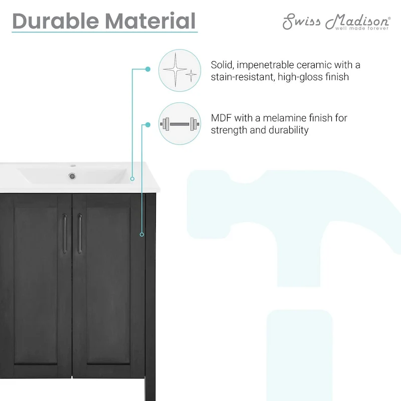 Avallon 24  Bathroom Vanity in Matte Black