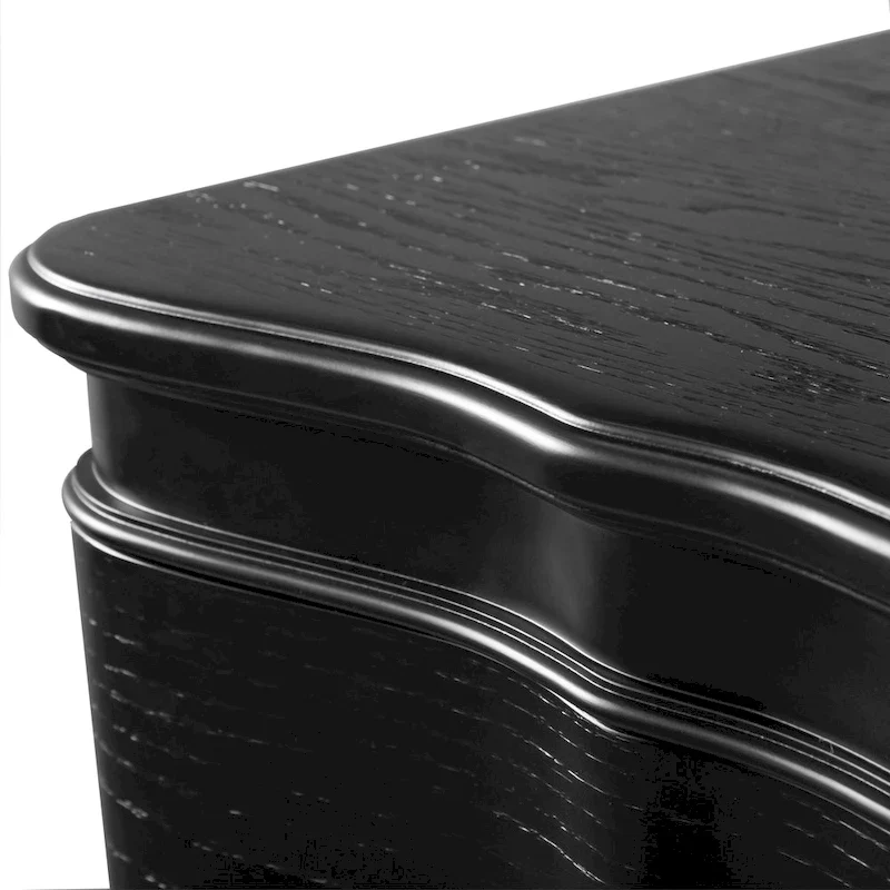 Solid Wood 3-Drawer Nightstand