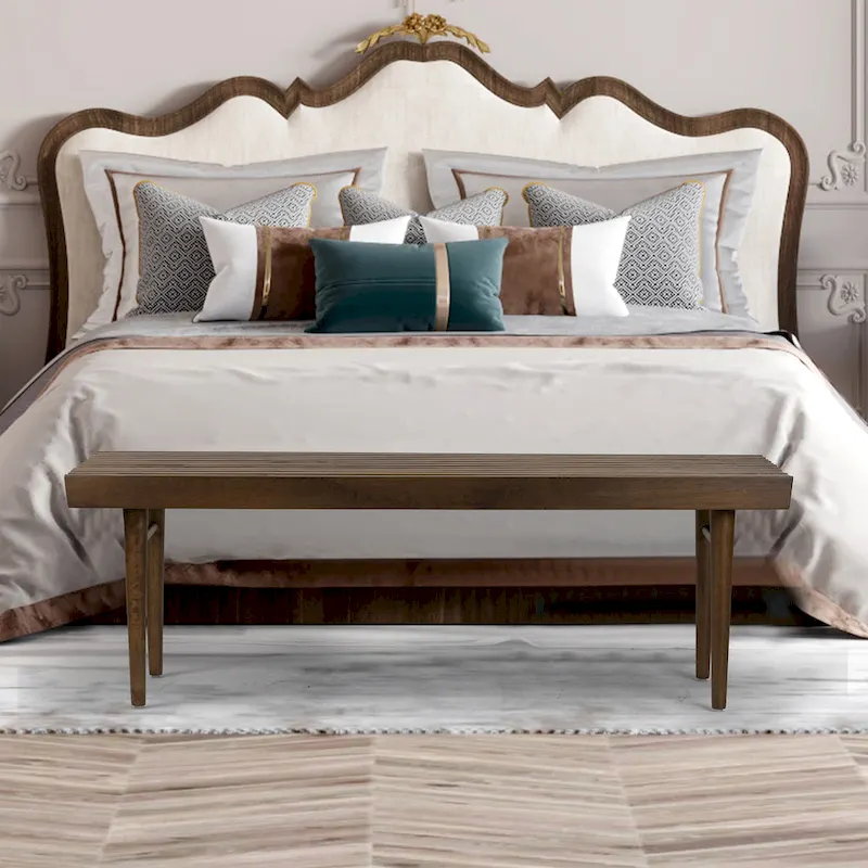 Baird Slatted Wooden Bench