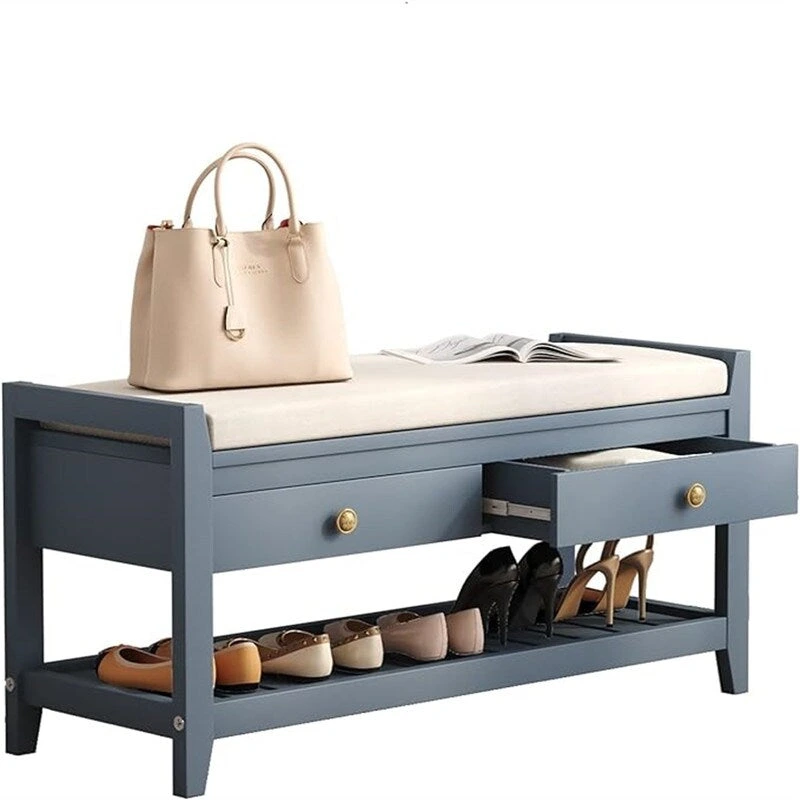 Shoe Storage Bench with 2 Drawers - 14 D x 39 W x 20 H