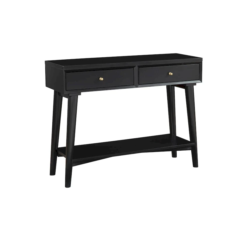 Console Table with Drawers and Floor Shelf, 42