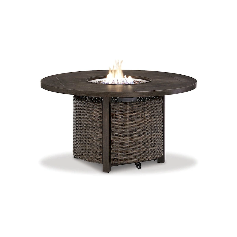 Signature Design by Ashley Paradise Trail Medium Brown/Beige 3-Piece Outdoor Seating Package - 84W x 34D x 37H