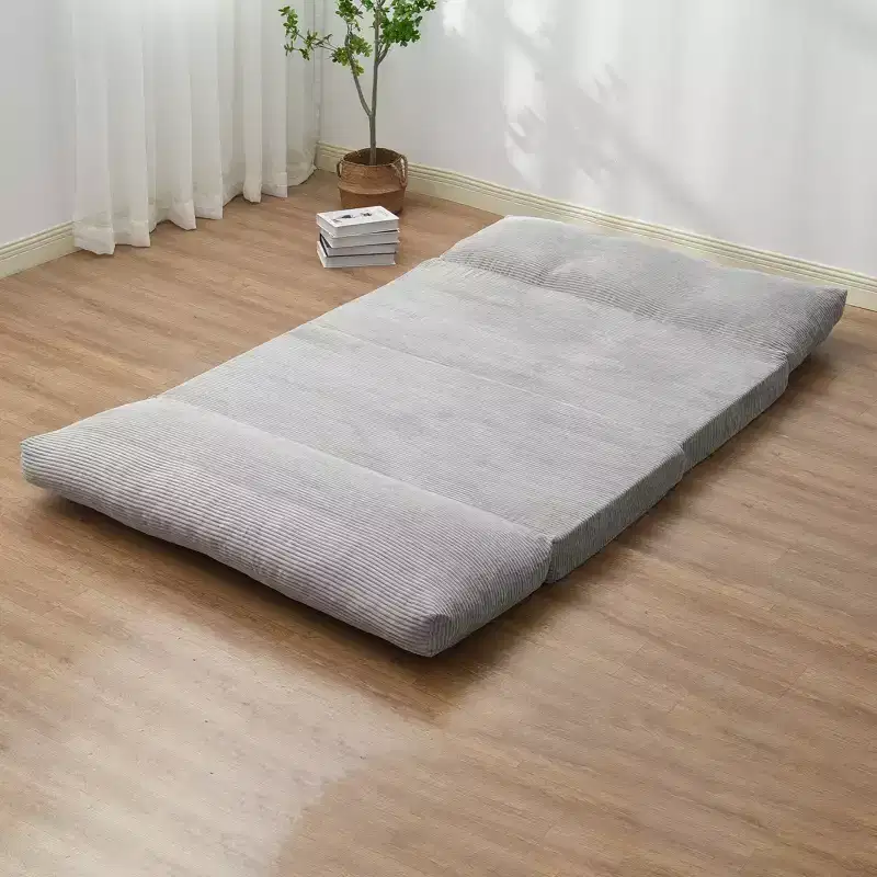 VEVOR Folding Sofa Bed, 3-in-1 Foldable Couch Bed with Washable Cover, 25D High Density Memory Foam Convertible Sleeper Chair Bed, Light Grey(Full)