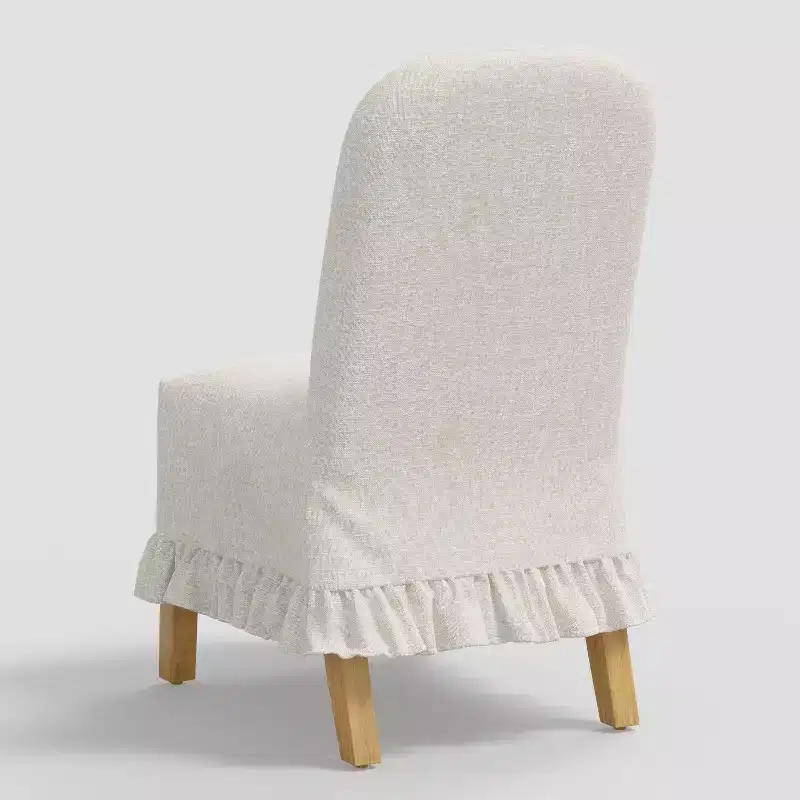 Rounded Back Slipcovered Dining Chair with Ruffle - Threshold