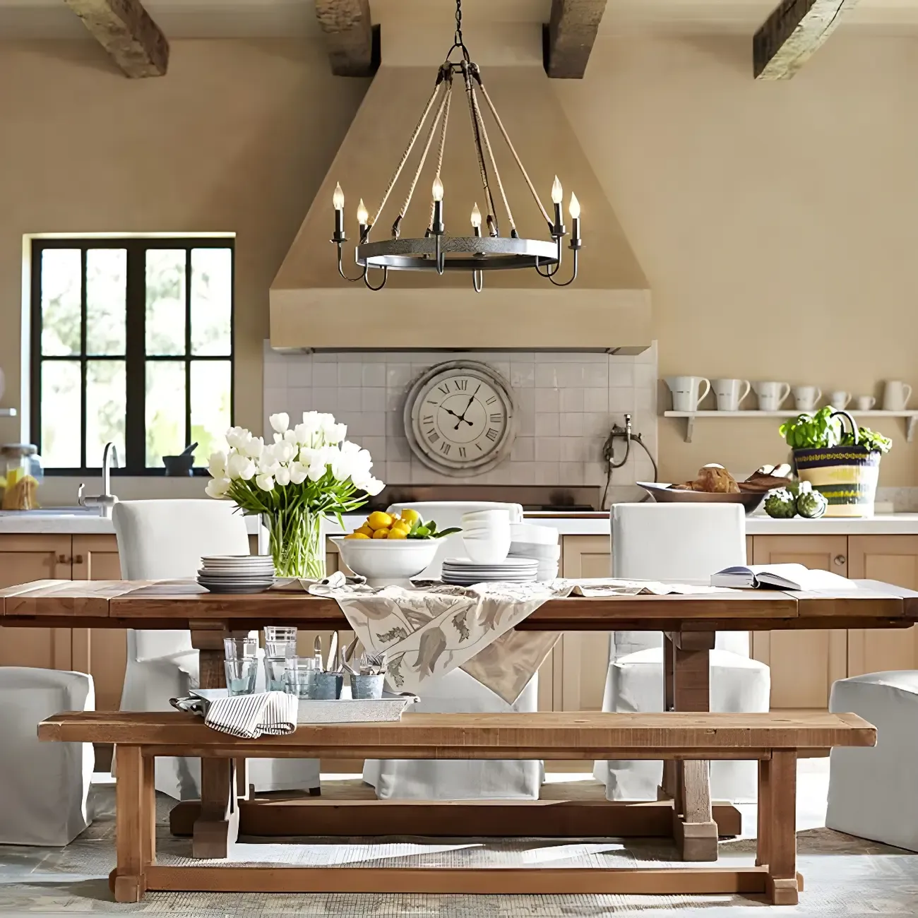 Hemp Rope Industrial Metal Round Candle Chandelier