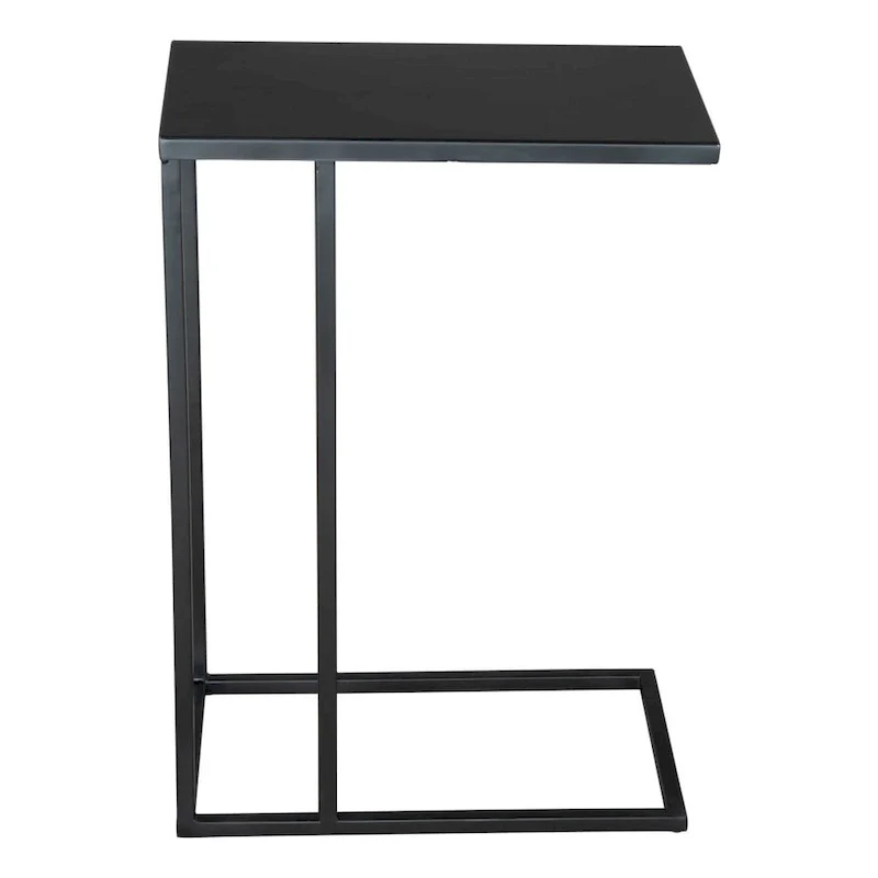 24-Inch Black Iron Abstract End Table (17