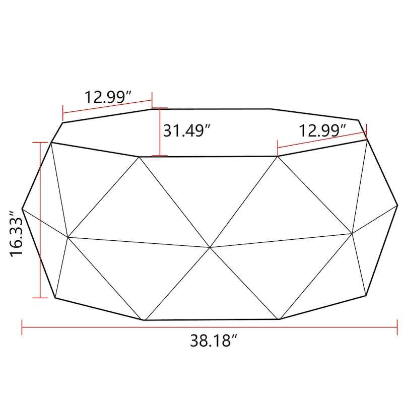 Three-dimensional Embossed Pattern Design American Retro Style Coffee Table