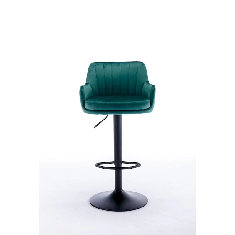 Adjustable Counter Height Bar Stools Set of 2, Swivel Armless Barstools with Footrest, Kitchen Counter Island with Back