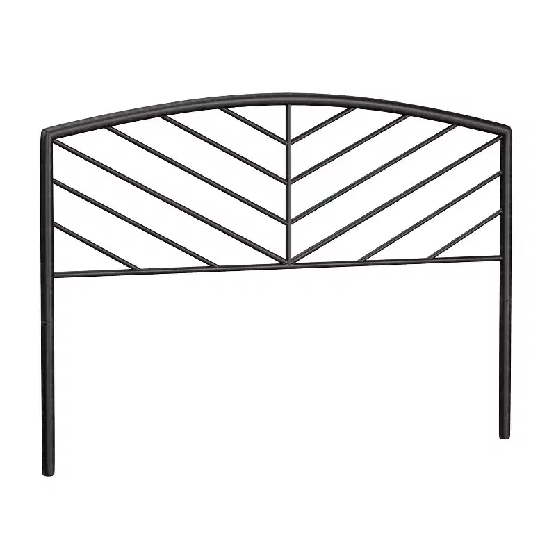 Hillsdale Furniture Essex Metal Headboard with Chevron Spindle Design Gray Bronze