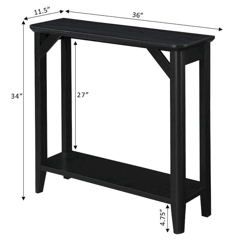 Convenience Concepts Winston Hall Table with Shelf