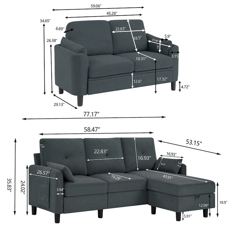 3 Piece Living Room Sets