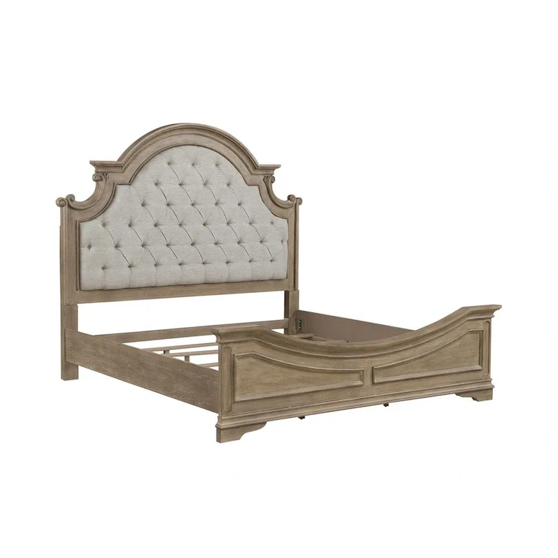 White Tufted Upholstered Queen/King Bed
