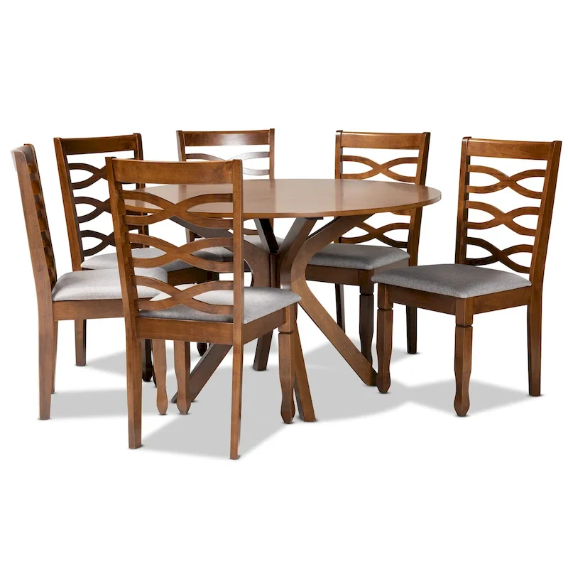 Mila Modern and Contemporary 7-Piece Dining Set