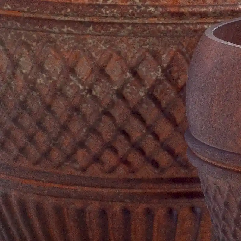 Alyvia Distressed Copper Glass Hurricane Set (2-piece)