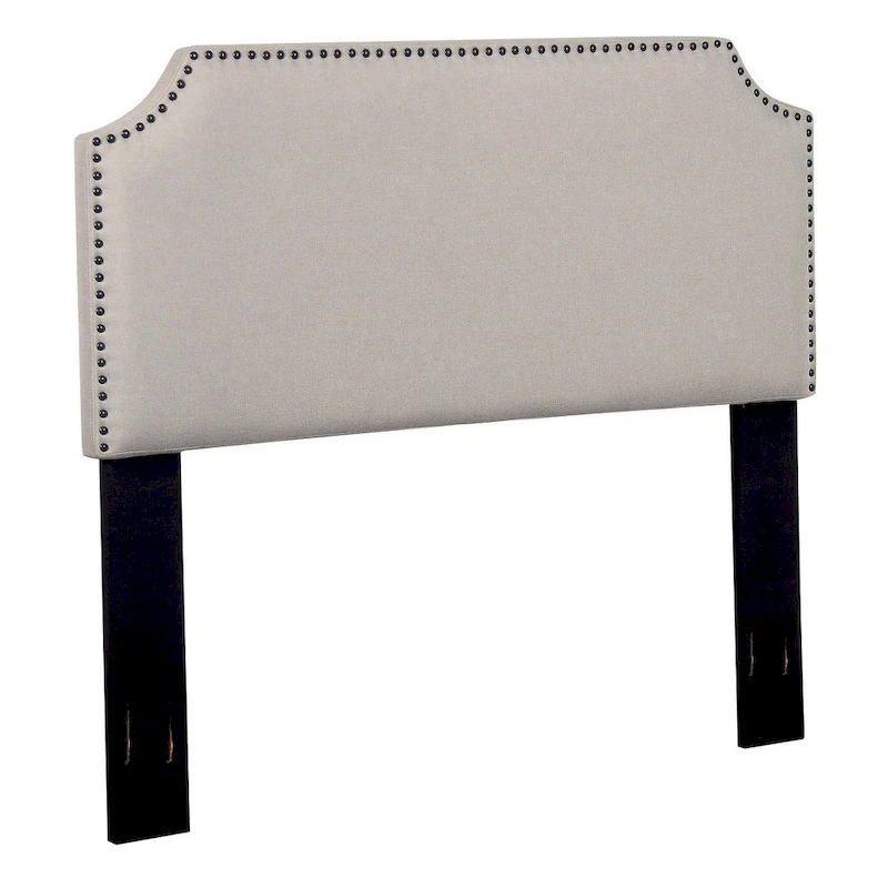 Morden Full/Queen Nailhead Upholstered Fabric Headboard