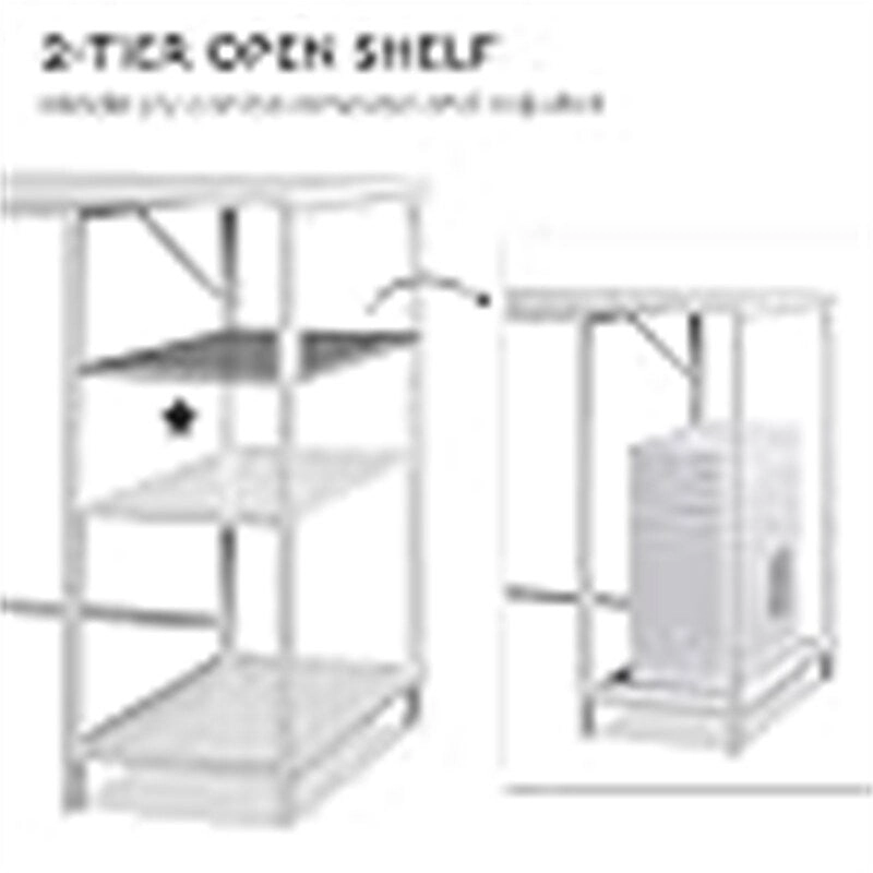 Desks with Drawers and Shelves - 21.65 D x 59.06 W x 29.13 H