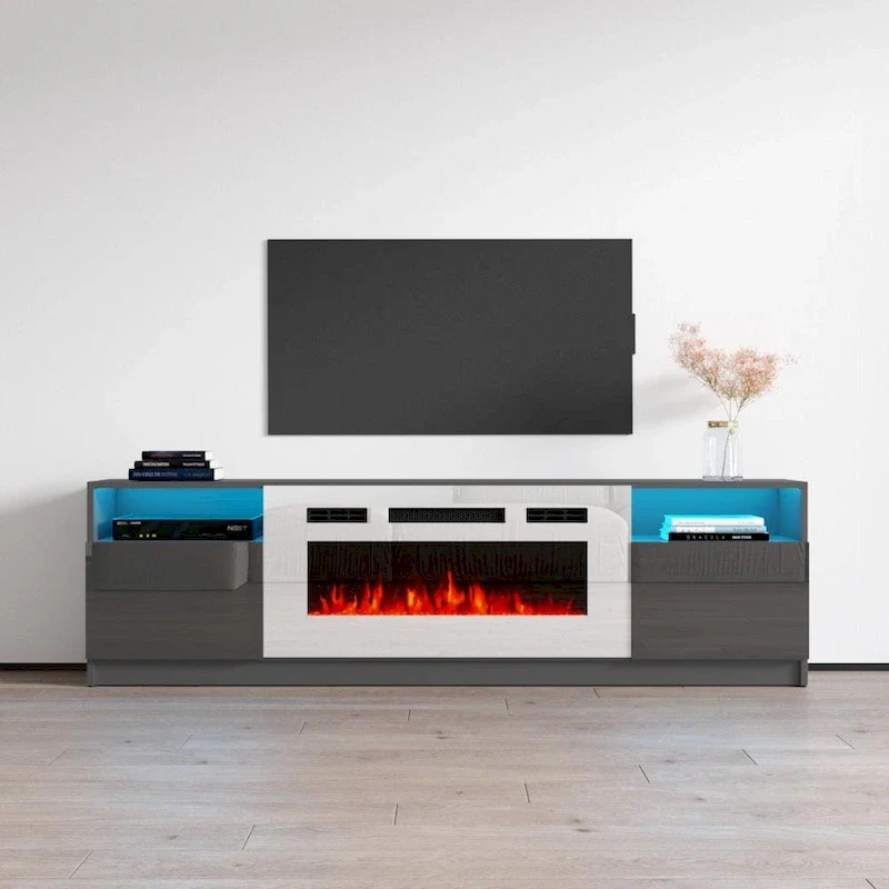 Strick & Bolton Amsden Electric Fireplace TV Stand