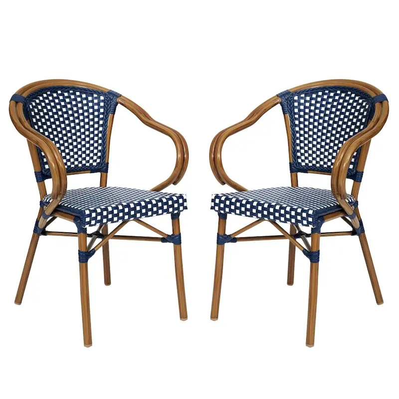 Stacking Bistro Chairs with Metal Frames