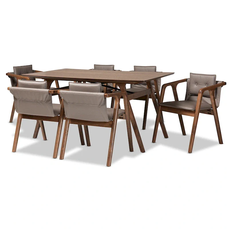 Mid-Century Modern 7-Piece Dining Set