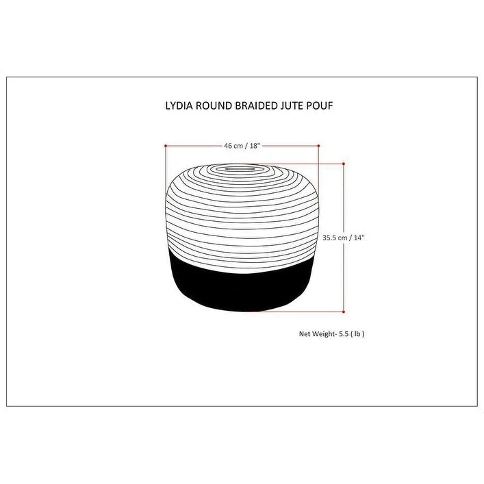 WYNDENHALL Maron Round Pouf