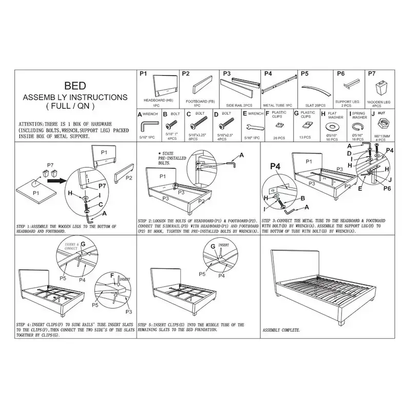 Rue Low Profile Queen Bed, Button Tufted Uphosltered Rolled Back, Gray