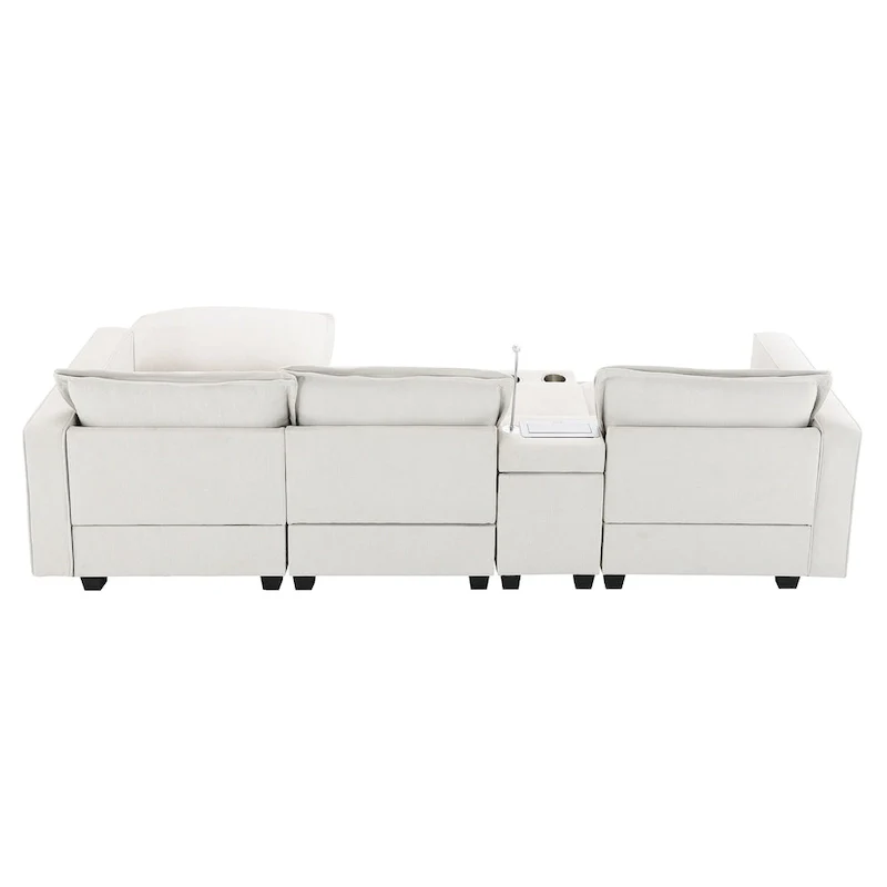 109 Chenille Modular Sectional Sofa with USB Console