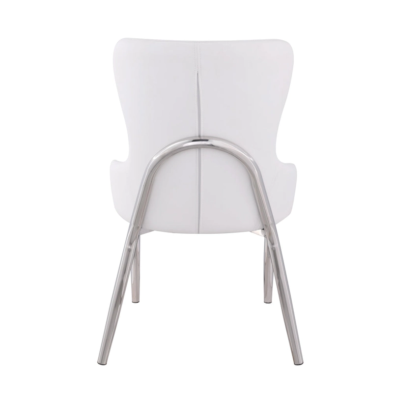 Somette Ema White Wing Back Side Chair (Set of 2)