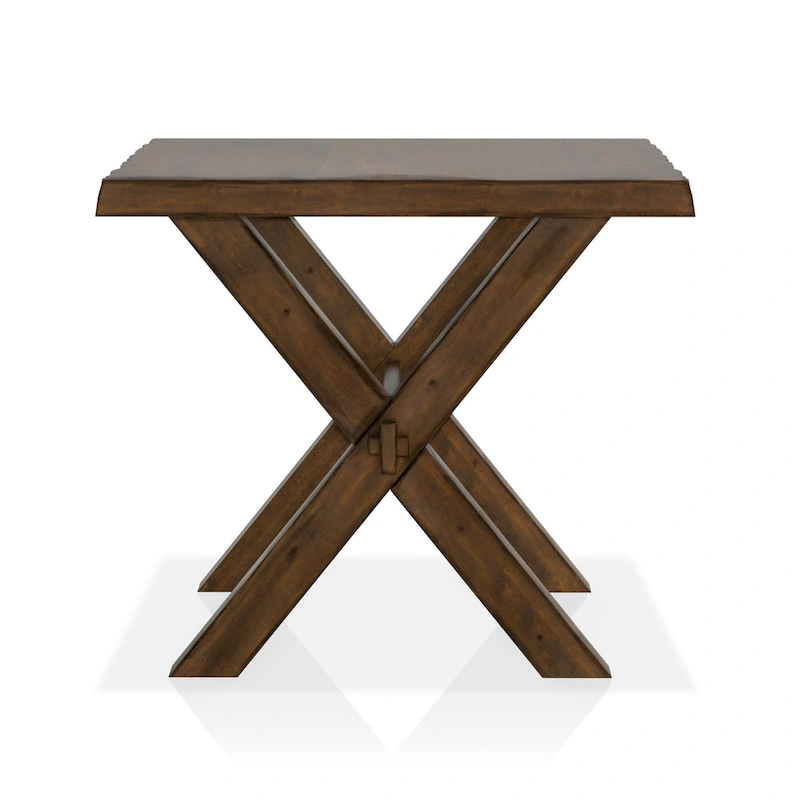 Mav Transitional Walnut 24-inch Solid Wood Side Table by Furniture of America